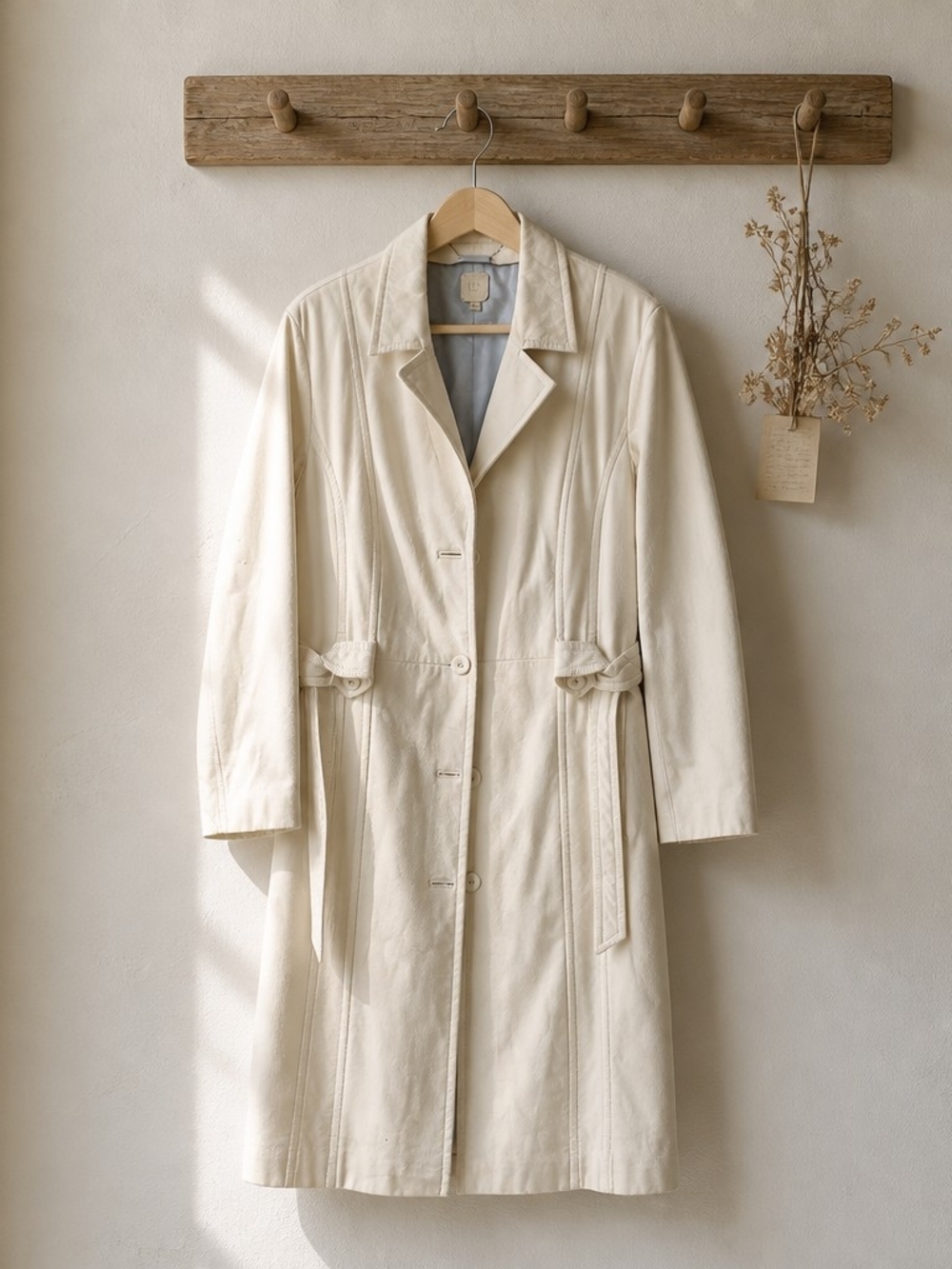 Classic Women's Cream Trench Coat